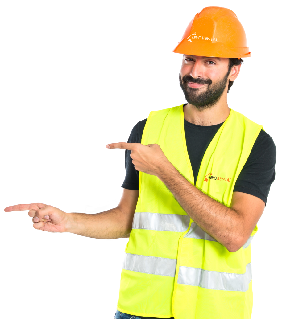 Trabajador de Aerorental México participando en capacitación para operar plataformas elevadoras y equipos de elevación.